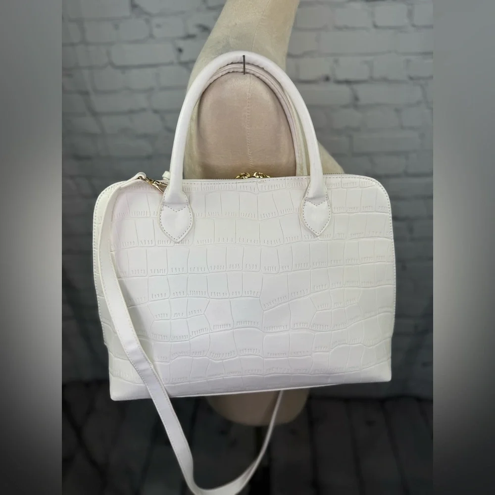Christian Lacroix Vegan Croc Print Satchel